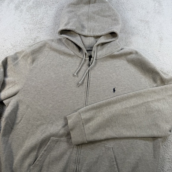 Polo Ralph Lauren Other - Polo Ralph Lauren Hoodie Mens 3XB Grey Full Zip Pony Y2K Sweatshirt Jacket